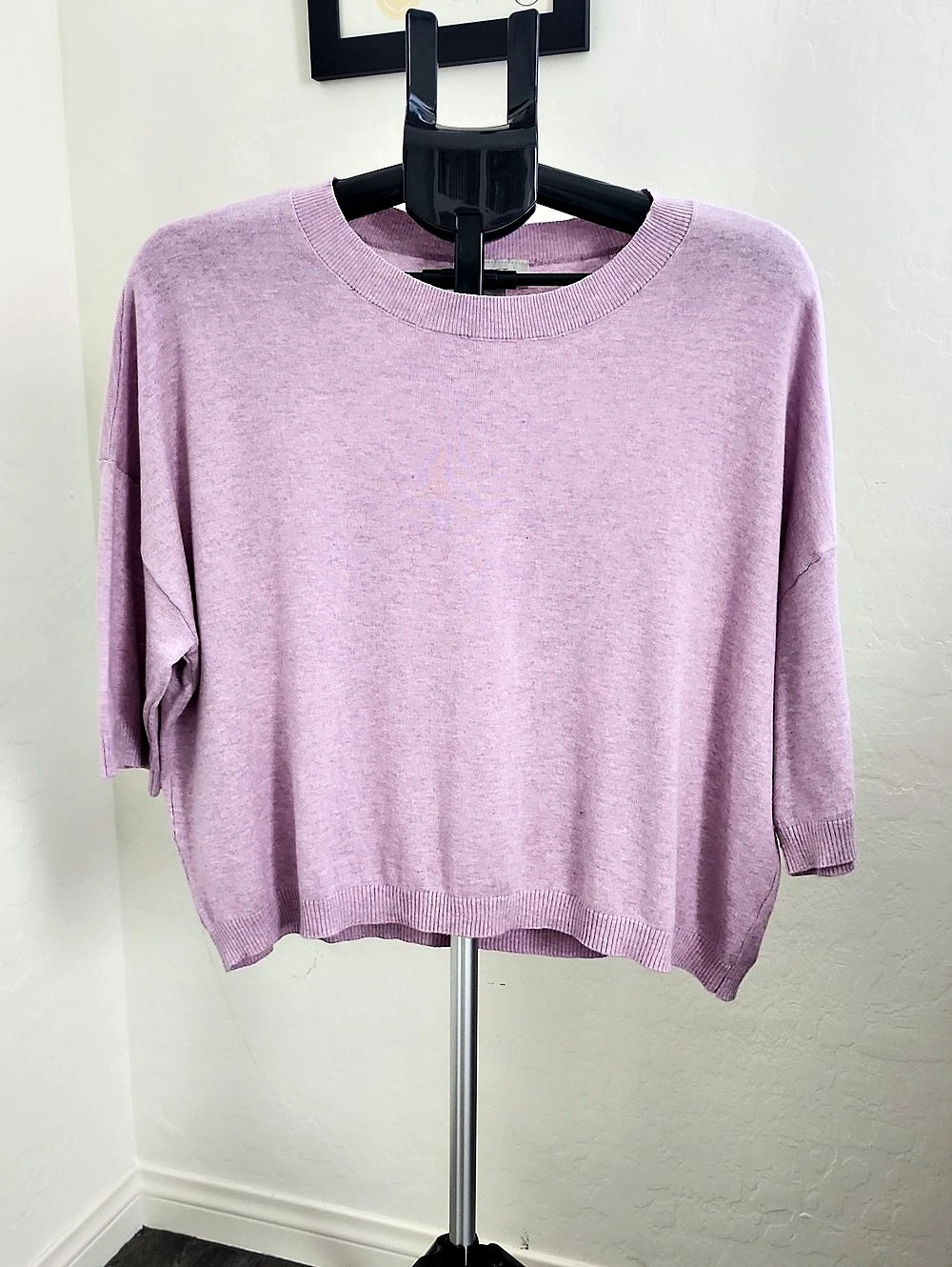 LOFT Outlet Crew Neck Sweater in Purple Size Medium